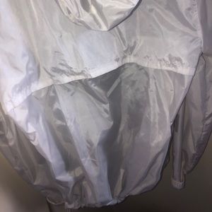White Windbreaker jacket